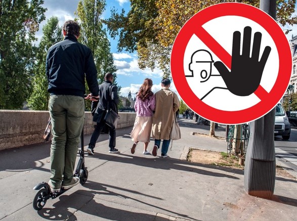 Elektro-Scooter auf Trottoir verboten